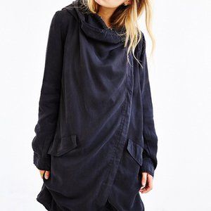 Urban Outfitters Black Asymmetrical Zip Up Jacket
